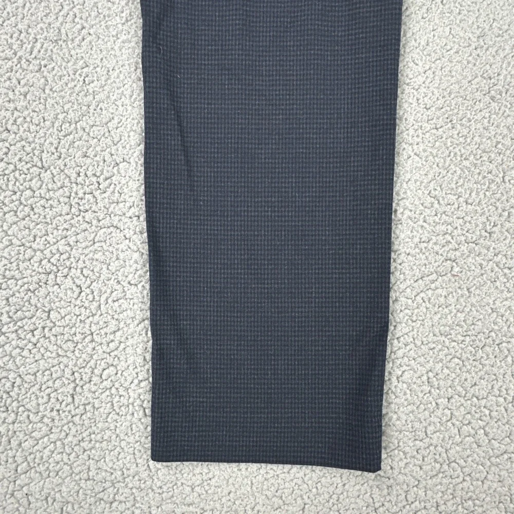 Calvin Klein Slim Fit Dress Pants Men 32x32 Blue Microcheck Stretch Preppy